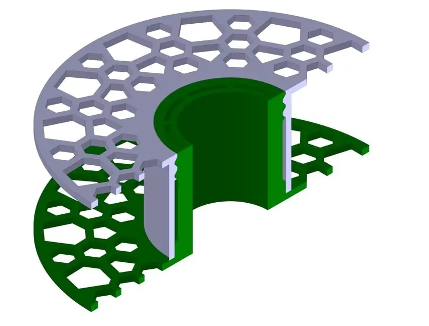 Reusable Hex Spool for AnyPlast / MasterSpool (Ø200mm, 60mm width) — modelo 3D