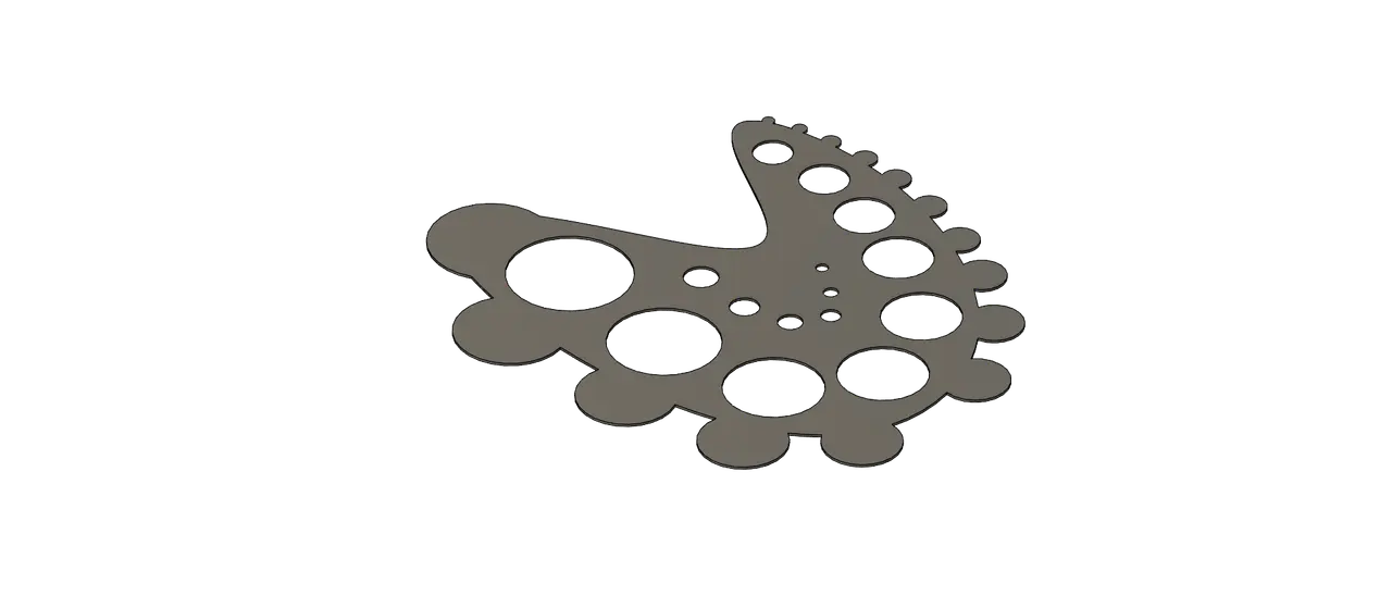 Airbrush Stencil – Inner & Outer Diameter Circles — modelo 3D