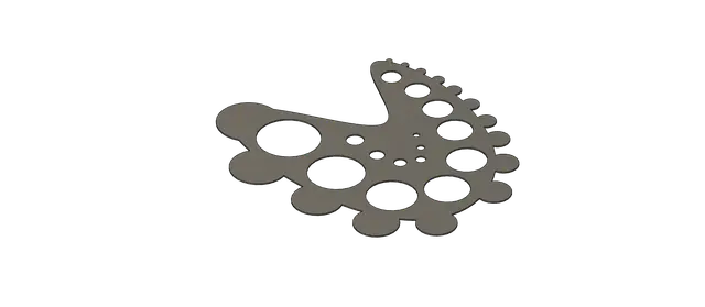 Airbrush Stencil – Inner & Outer Diameter Circles — modelo 3D