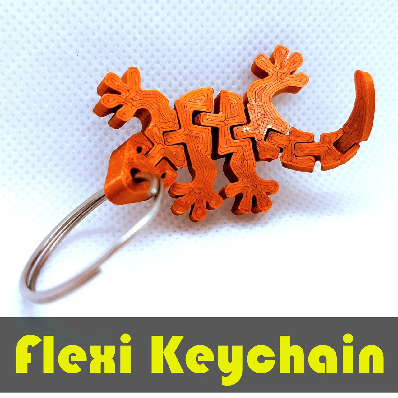 Flexi Articulated Keychain - Gecko — modelo 3D