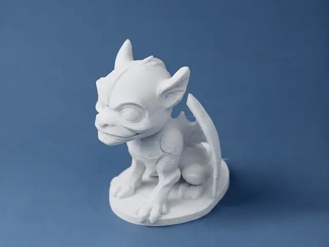 Whimsical Chibi Desk Guardian Gargoyle — modelo 3D