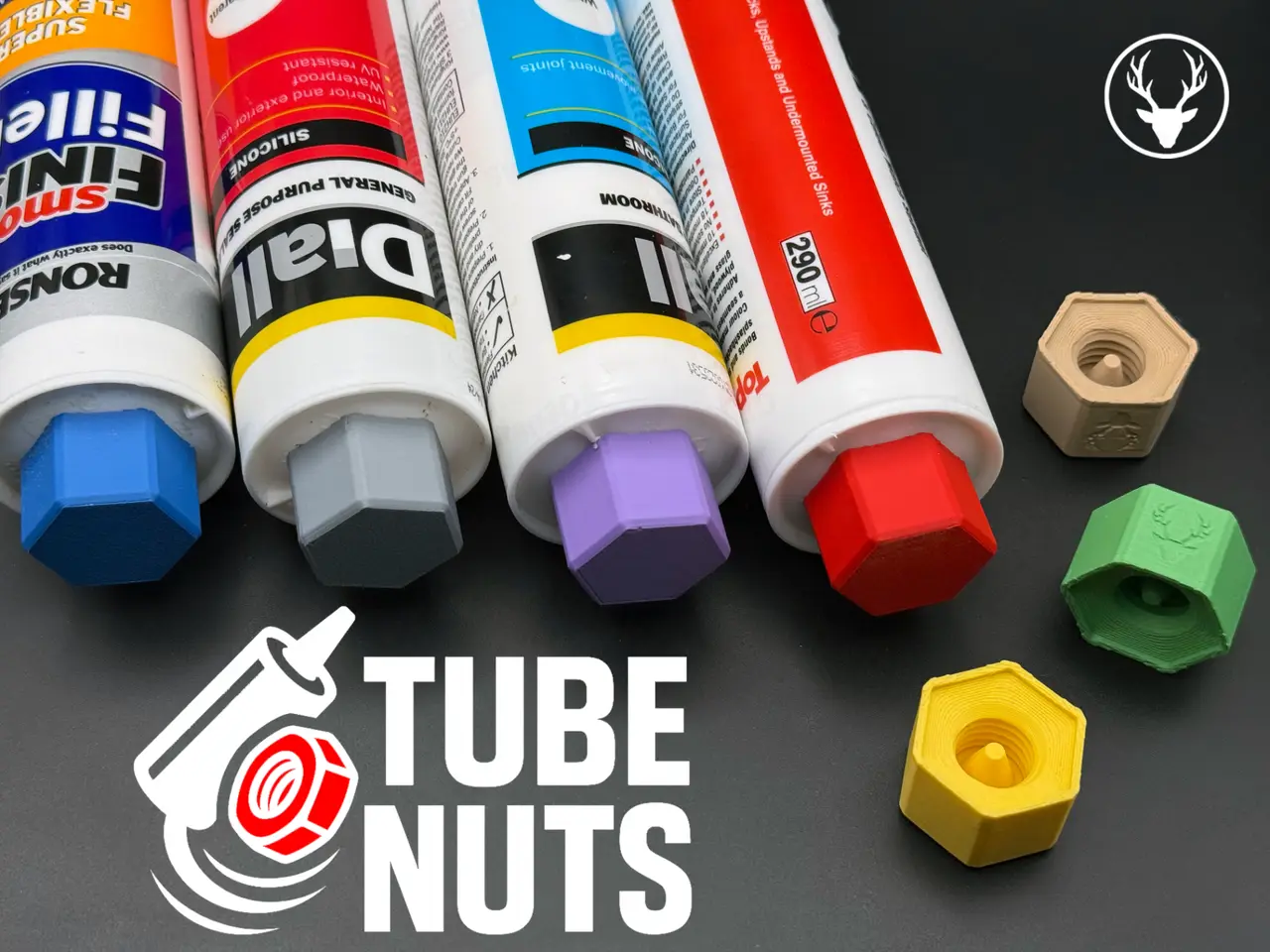 Tube Nuts - Silicone Tube Caps — modelo 3D