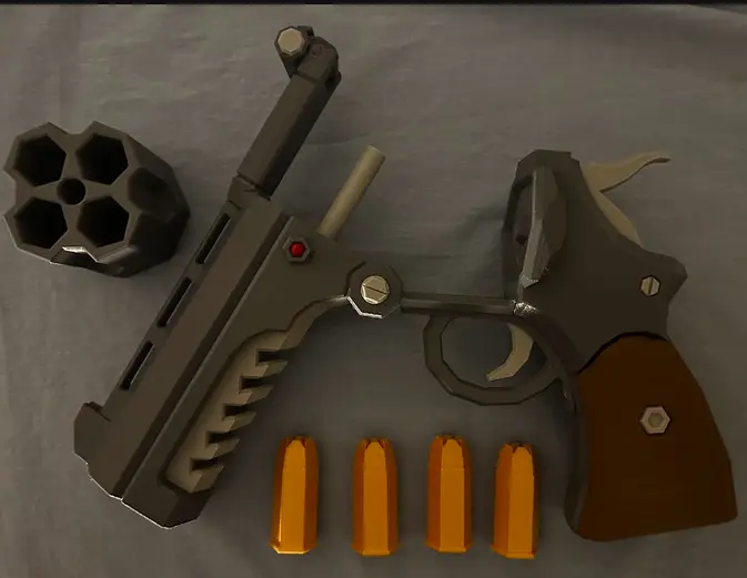 Bulldog Heavy Revolver - Diesel Driven — modelo 3D