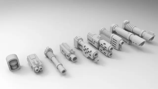 Interstellar Army Lemoine Russel Tank Hull Weapons — modelo 3D