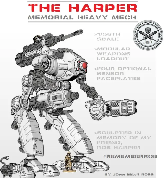 The Harper Heavy Mech-Rob Harper Memorial Sculpt — modelo 3D