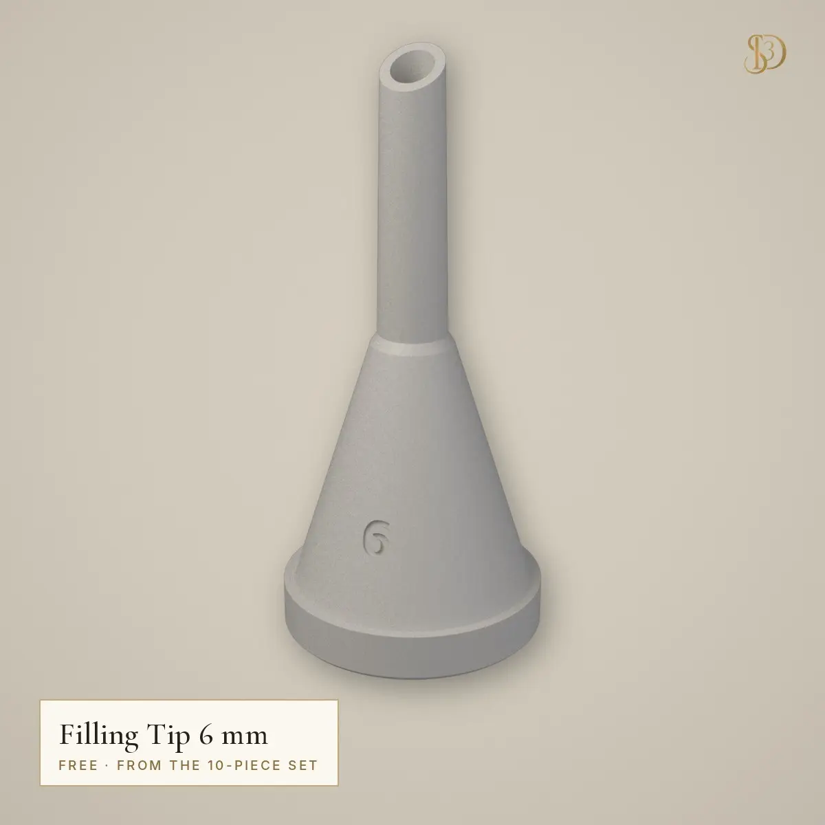 Filling Piping Tip 6 mm Angled – Free Bismarck Nozzle for Doughnuts (from the 10-Piece Set) — modelo 3D