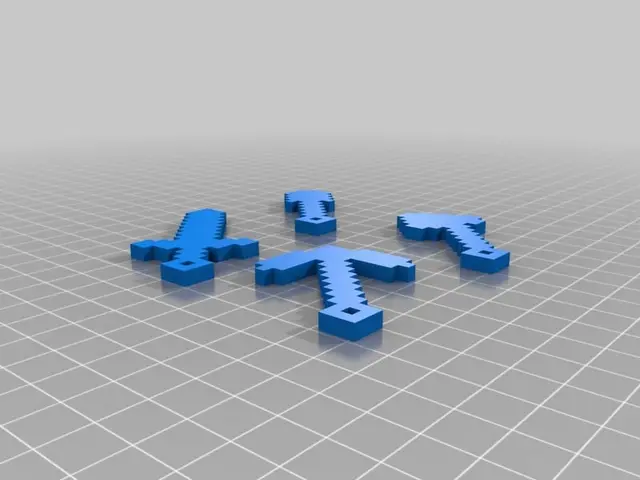 Minecraft Tools with Keychain Hole — modelo 3D
