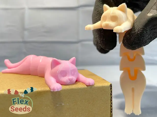 Flexi Holding Cat (Print-in-place) — modelo 3D