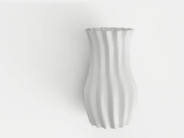 Fluted Twisted Vase – Elegant Ribbed Flower Vase, Vase Mode + Hollow Version — modelo 3D