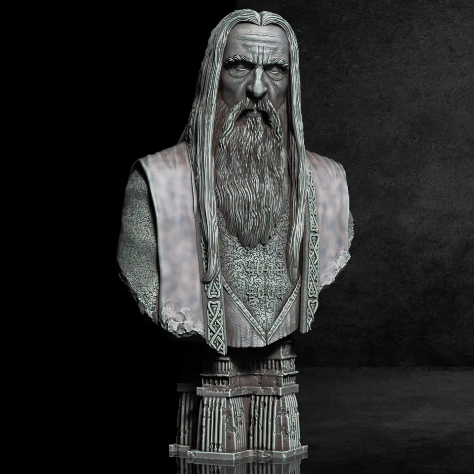 Saruman Bust - LOTR — modelo 3D