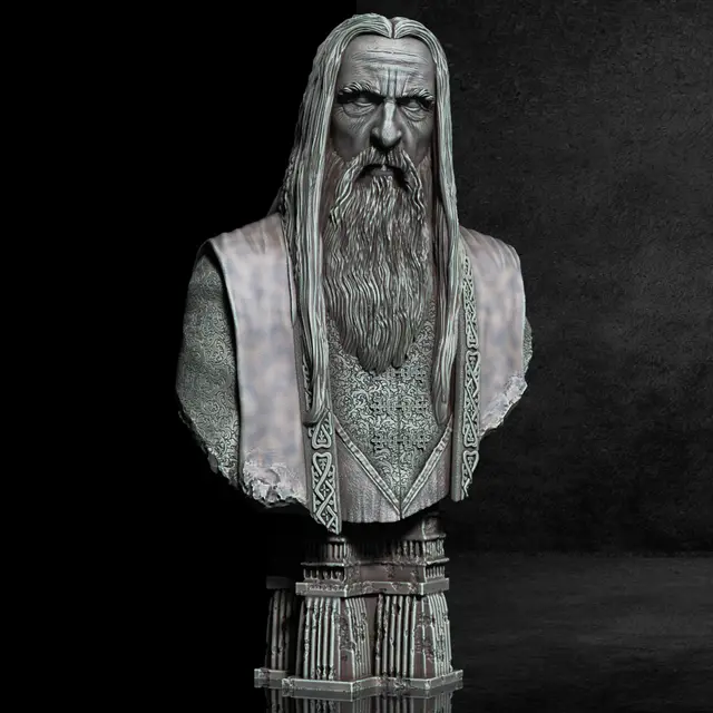 Saruman Bust - LOTR — modelo 3D