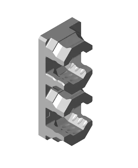 6.25 mm - Horizontal Dual Snaps (DS Part A) - Medium Command Strip Mount — modelo 3D
