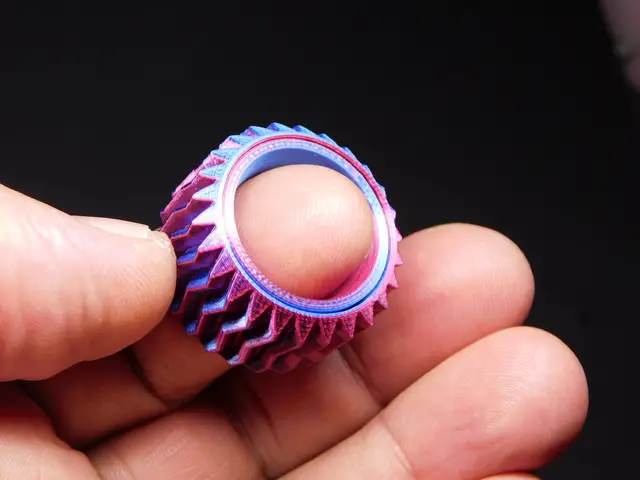 Gear fidget ring print in place — modelo 3D