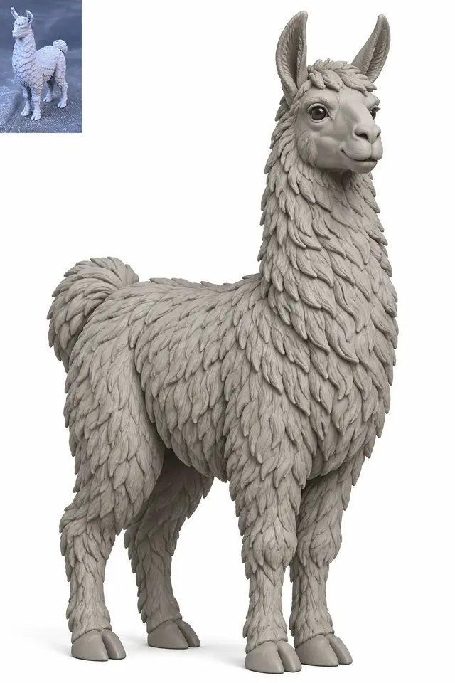 Lama Sculpture — modelo 3D