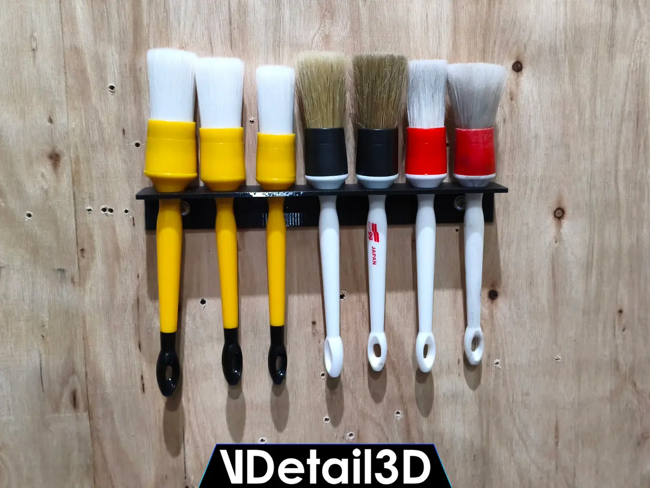 Wall Mount Holder for 7 Detailing Brushes — modelo 3D