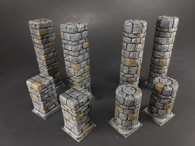 OpenForge 2.0 Dungeon Stone Full Pillars — modelo 3D