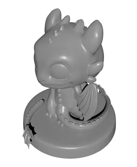 Toothless Chibi Figurine - Baby Dragon — modelo 3D