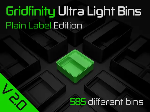 Gridfinity Ultra Light Bins - Plain Lable Edition — modelo 3D