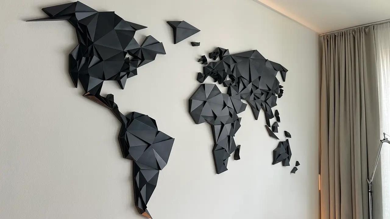Low Poly World Map (2 meter version) — modelo 3D