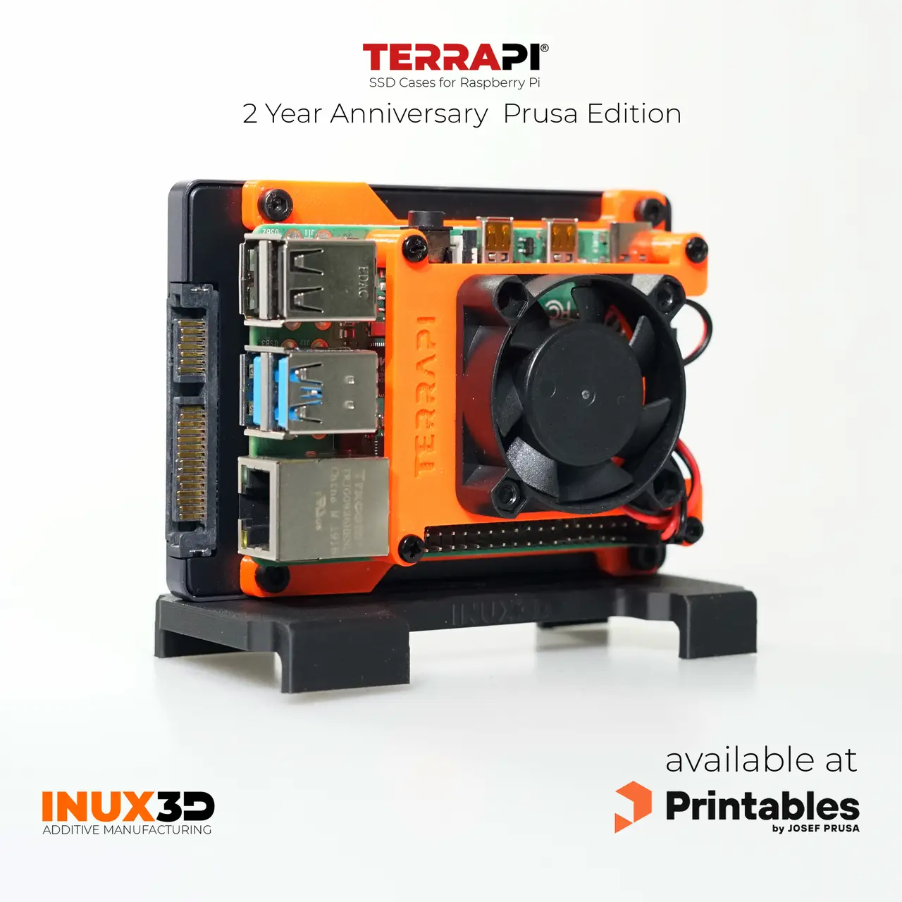 The TerraPi X , Prusa Edition - Single SSD Case for Raspberry Pi (all models) — modelo 3D