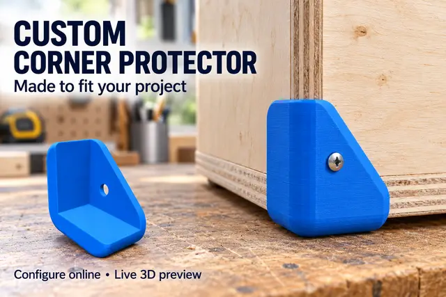 Parametric Corner Protector – Custom-Fit Box Corner Guard — modelo 3D