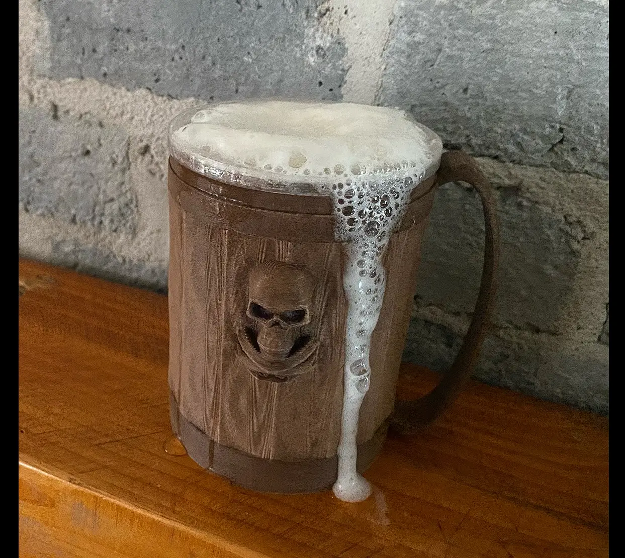 Wood Beer Mug - Arcadia's Skull — modelo 3D