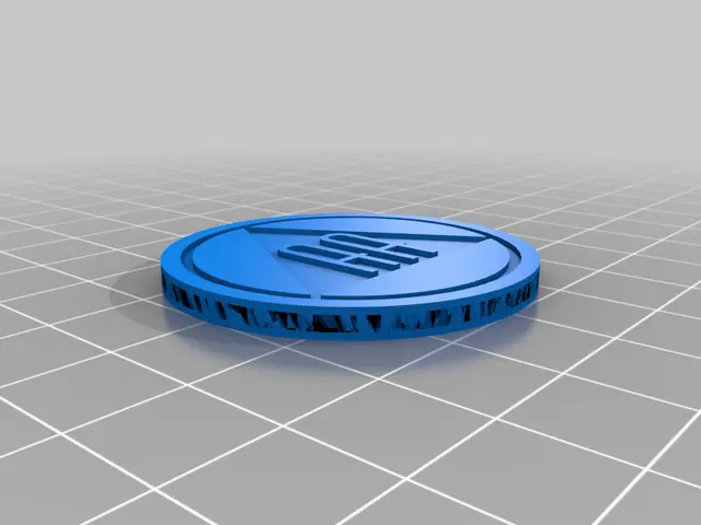 AA Alcoholics Anonymous sobriety token chip medallion (double sided, simple print) — modelo 3D