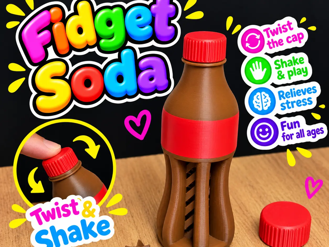 Fidget Soda Bottle — modelo 3D