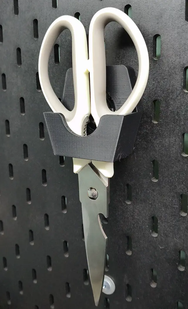 T-Clip Scissors and Pliers Holder for IKEA SKÅDIS — modelo 3D