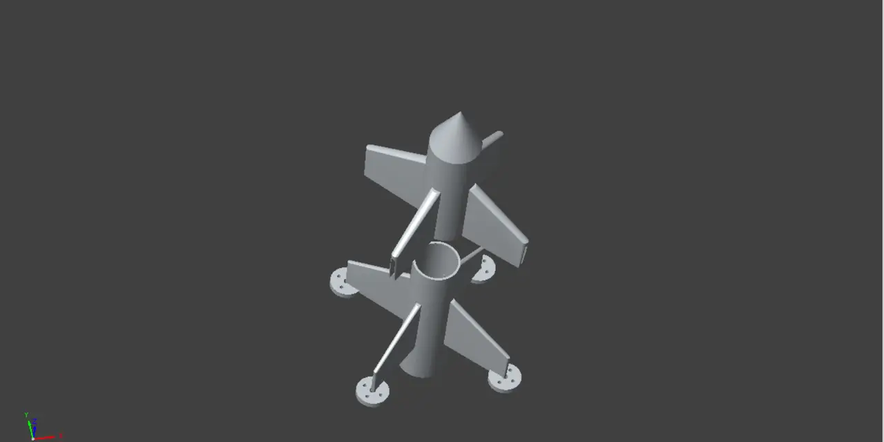 Variable-pitch quadcopter — modelo 3D