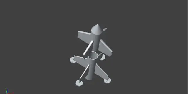 Variable-pitch quadcopter — modelo 3D