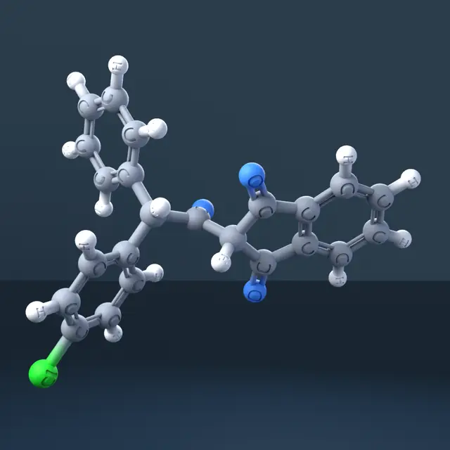 Chlorophacinone 3D Model — CAS 3691-35-8 — modelo 3D