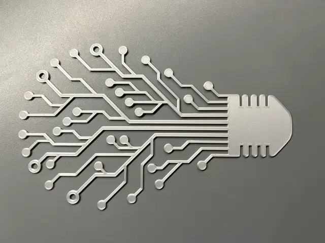 Lamp Bulb Idea Electronic Circuit wall art — modelo 3D