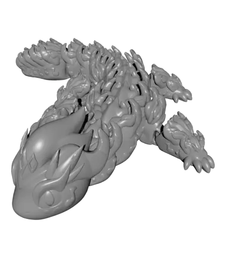 Bard Dragon - D&D Articulated Dragon Fidget Toy — modelo 3D