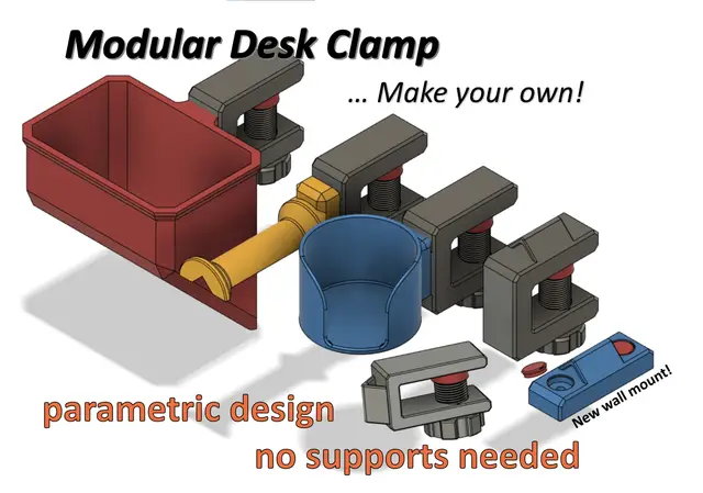 Desk Clamp (Modular) — modelo 3D