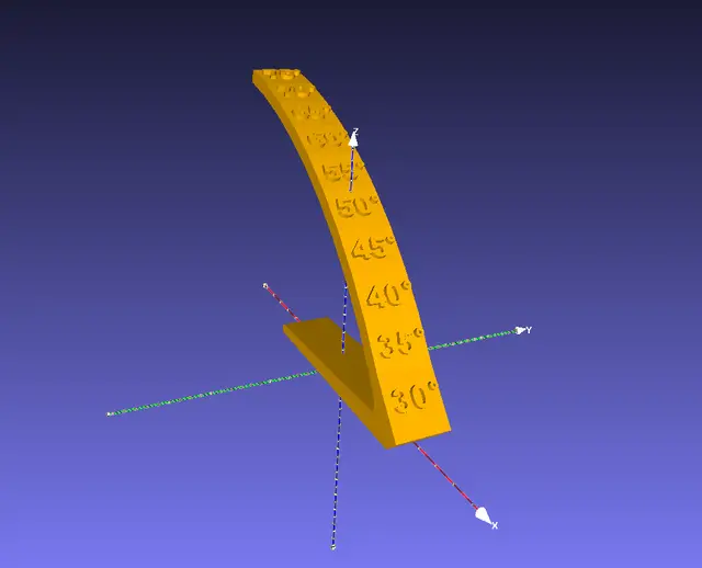 Overhang Angle Test Object — modelo 3D