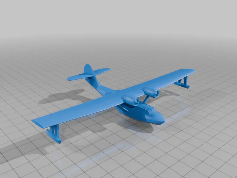 PBY Catalina with floats extended 1/200 — modelo 3D
