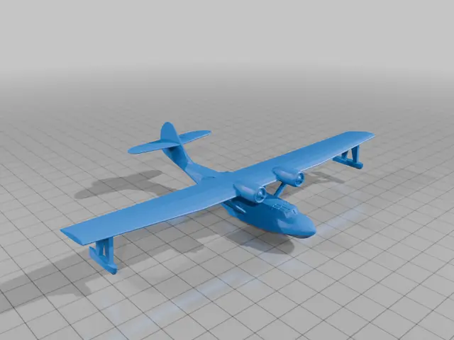 PBY Catalina with floats extended 1/200 — modelo 3D