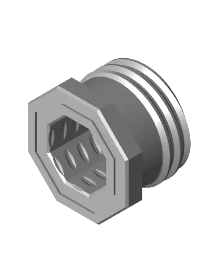 13 mm Big Thread, Flat Head, Push-Fit Hole, Shank Bolt — modelo 3D