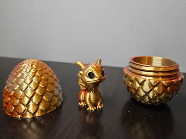 Dragon Egg with Baby Dragon — modelo 3D