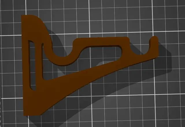 curtain holder - porta cortinas 16mm — modelo 3D