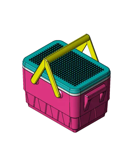 Retro Single Can Picnic Cooler — modelo 3D