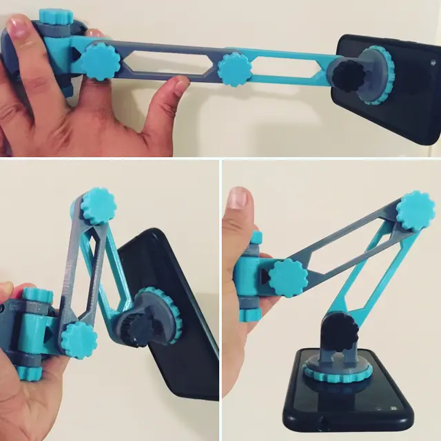 Articulating, Wall-Mounted, Magnetic Phone Mount — modelo 3D