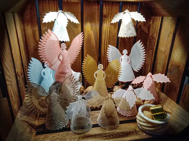 angels and bells - hangable Christmas ornaments - fast print (11-28 min) — modelo 3D