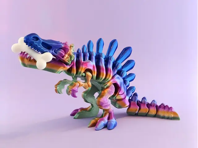 Flexi Skeleton Spinosaurus dinosaur — modelo 3D