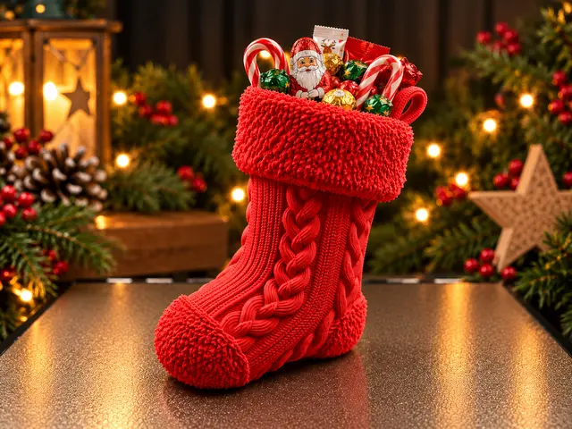 Knitted Christmas Stocking – Candy Holder — modelo 3D