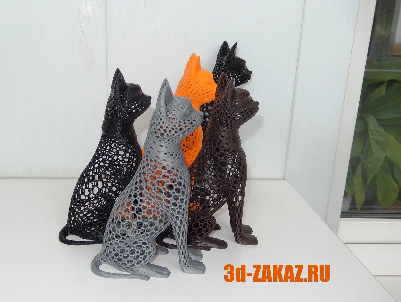 Cat design Voronoi — modelo 3D