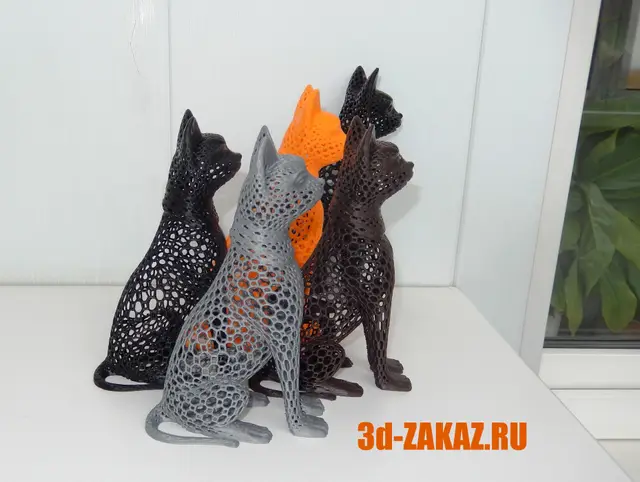Cat design Voronoi — modelo 3D