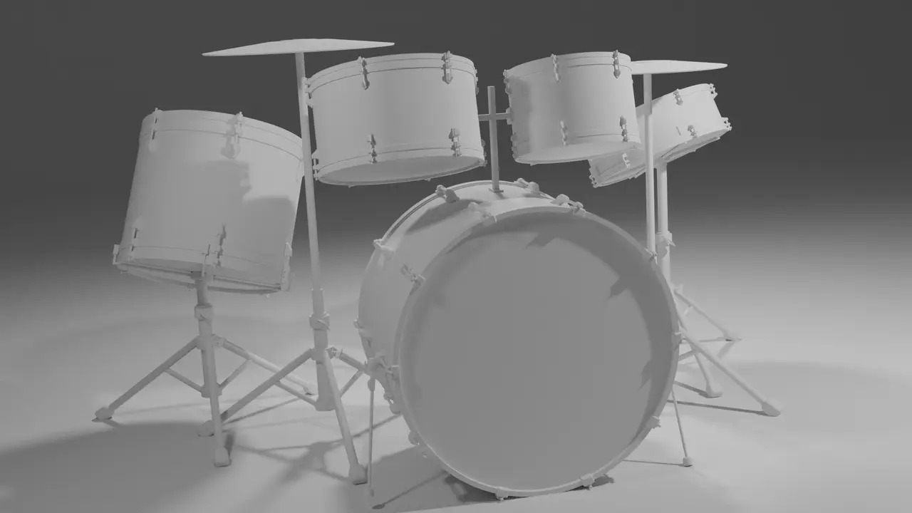 Scaled model of Drum Set — modelo 3D