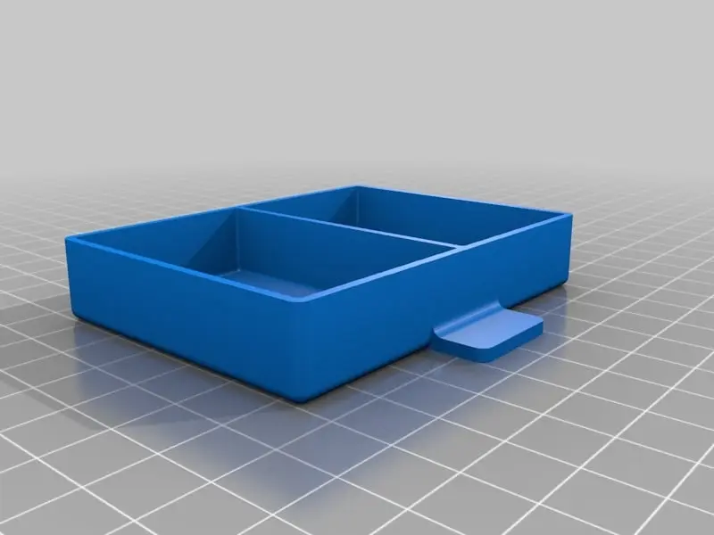 Customizable drawer box with hex pattern sides — modelo 3D